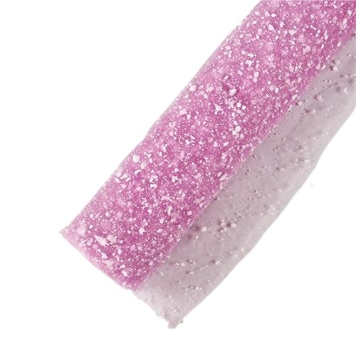 Geschenkpapier 2 Rollen 50 cm * 4 Yards Blumenstraußverpackung Schneegarn DIY Floristenbedarf Blumen Verpackungspapier Hochzeitsfeier Dekor Gaze(Light purple) von FJIXUO