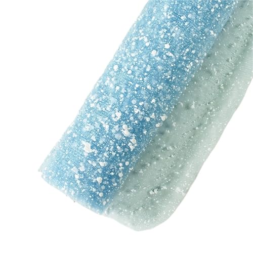 Geschenkpapier 2 Rollen 50 cm * 4 Yards Blumenstraußverpackung Schneegarn DIY Floristenbedarf Blumen Verpackungspapier Hochzeitsfeier Dekor Gaze(Sky blue) von FJIXUO