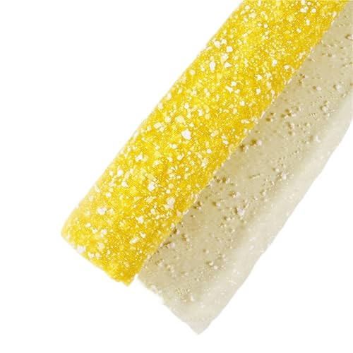 Geschenkpapier 2 Rollen 50 cm * 4 Yards Blumenstraußverpackung Schneegarn DIY Floristenbedarf Blumen Verpackungspapier Hochzeitsfeier Dekor Gaze(Yellow) von FJIXUO