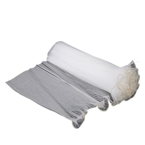 Geschenkpapier 2 Rollen Blumenverpackungsset for die Hochzeitssaison, Geschenkpapier mit Perlenrand, Netz und Netz, perfekt for Geburtstag und Hochzeit(Gold Edge White) von FJIXUO