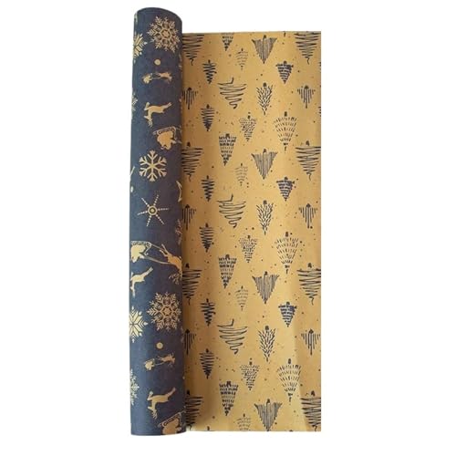 Geschenkpapier 3 Rollen/Set 17" x 120" doppelseitiger Druckbaum-Design for Kunsthandwerk, Blumen, Geschenkpapierbögen von FJIXUO