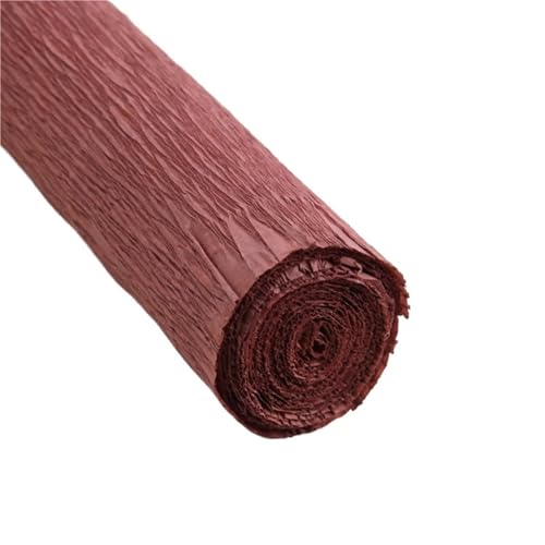 Geschenkpapier 4 Rollen 50 x 250 cm farbige Krepppapierrolle, Origami-Krepppapier, Basteln, DIY, Blumen, Dekoration, Geschenkpapier(Brown) von FJIXUO