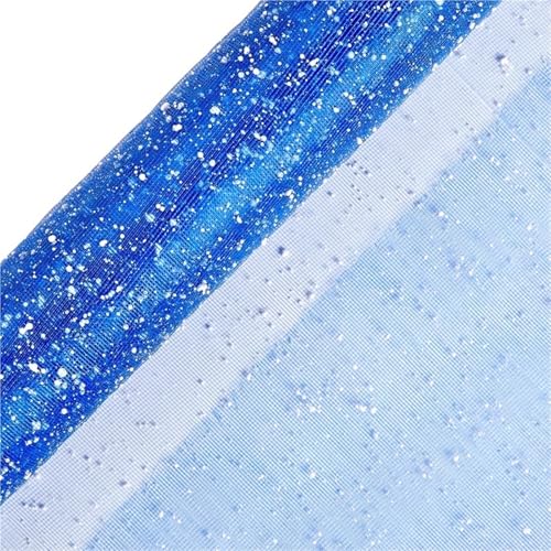 Geschenkpapier 4 Yards Handwerk Dekor Verpackung Schnee Punkt Gaze Mesh DIY Hochzeit Party Bouquet Box Geschenkpapier Floristen Liefert Materialien(Blue) von FJIXUO