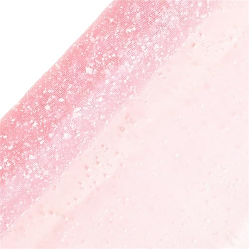 Geschenkpapier 4 Yards Handwerk Dekor Verpackung Schnee Punkt Gaze Mesh DIY Hochzeit Party Bouquet Box Geschenkpapier Floristen Liefert Materialien(Light pink) von FJIXUO