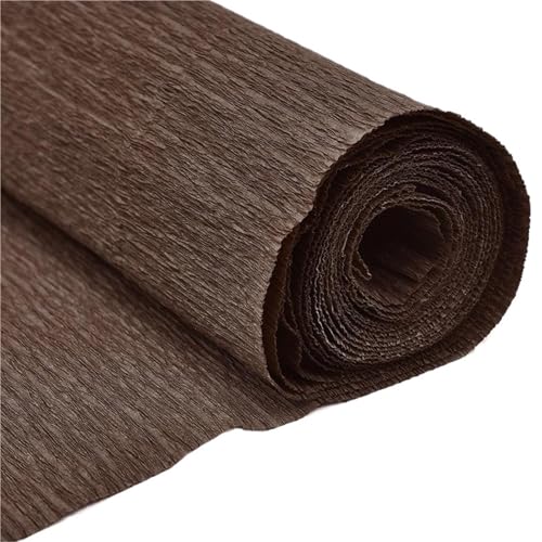 Geschenkpapier 5 Rollen 250 x 50 cm farbige Krepppapierrolle, Origami-Krepppapier, Basteln, DIY, Blumen, Dekoration, Geschenkpapier, Basteln(Coffee) von FJIXUO
