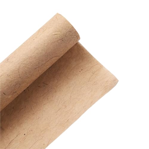 Geschenkpapier 5 Stück 50 x 70 cm Retro handgerissenes Hanfpapier Faserpapier Blumenstrauß Verpackung DIY aus leichtem Handpapier Blumenmaterialien(Light brown) von FJIXUO
