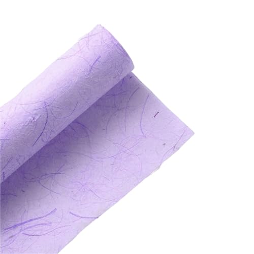 Geschenkpapier 5 Stück 50 x 70 cm Retro handgerissenes Hanfpapier Faserpapier Blumenstrauß Verpackung DIY aus leichtem Handpapier Blumenmaterialien(Light purple) von FJIXUO