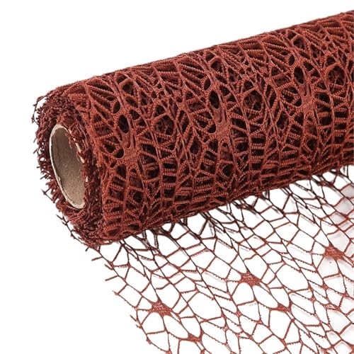 Geschenkpapier 50 cm * 4,5 m Dekoration Tür Vorhang Blumenpaket Garn DIY Handwerk Hintergrund Layout Blumenstrauß Box Verpackung Mesh Garn(Coffee) von FJIXUO