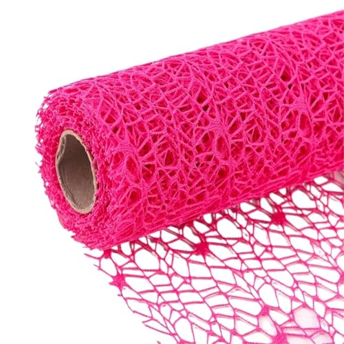 Geschenkpapier 50 cm * 4,5 m Dekoration Tür Vorhang Blumenpaket Garn DIY Handwerk Hintergrund Layout Blumenstrauß Box Verpackung Mesh Garn(Rose red) von FJIXUO