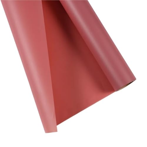 Geschenkpapier 60 cm * 11 yards Rolle Farbe Nebel Blumen Geschenkpapier Dicke Wasserdichte Papiere Bouquet Verpackungsmaterialien Perlenpapiere(Red) von FJIXUO