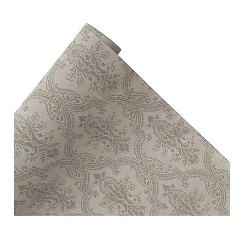 Geschenkpapier 60 cm x 6 Yards, klassisches, strukturiertes, elegantes Papier, Blumenstrauß, Kunst-Geschenkpapier, Blumenladen-Geschenk, floraler, farbenfroher Verpackungseinband(Grey) von FJIXUO