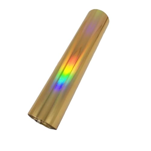 Geschenkpapier 80 M/Rolle Gold Silber Heißprägefolie Papierrollen Geschenkpapier for DIY-Karten-Bastelpapier(Laser Gold) von FJIXUO