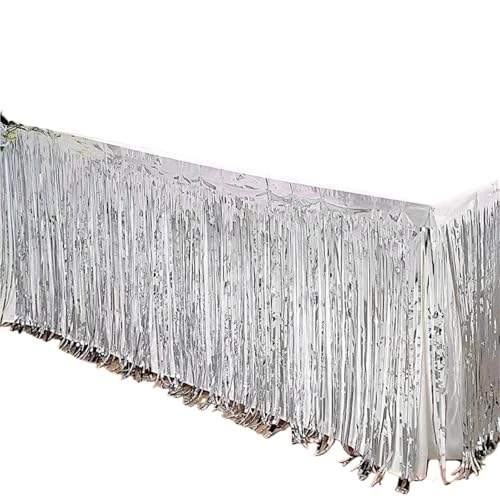 FJOADNVM Tischdecke Hochzeit 275 * 75 cm Regen Vorhang Quaste Tisch Rock Folie DIY for Dessert Tisch Liefert Geburtstag Dessert Metallic Folie Fringe Hochzeit Decor FJOADNVM Tischdecke Hochzeit 275 * 75 cm Regen Vorhang Quaste Tisch Rock Folie DIY for Dessert Tisch Liefert Geburtstag Dessert Metallic Folie Fringe Hochzeit Decor von FJOADNVM