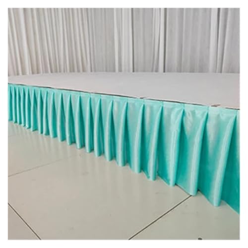 FJOADNVM Tischdecke Hochzeit Bunter Tischrock aus Eisseide for Hochzeiten, for Tischdecken, Tischdecken, Hochzeitsbühnen, weiße Tischsockel aus Eisseide, Dekoration(Blue,H30xL300CM) von FJOADNVM