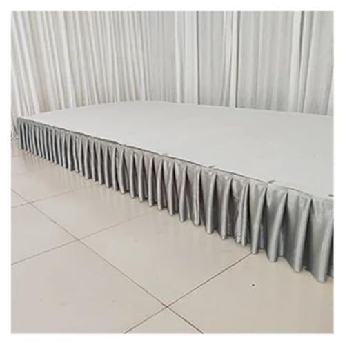 FJOADNVM Tischdecke Hochzeit Bunter Tischrock aus Eisseide for Hochzeiten, for Tischdecken, Tischdecken, Hochzeitsbühnen, weiße Tischsockel aus Eisseide, Dekoration(Gray,H30xL300CM) von FJOADNVM
