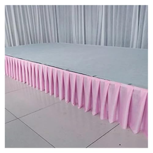 FJOADNVM Tischdecke Hochzeit Bunter Tischrock aus Eisseide for Hochzeiten, for Tischdecken, Tischdecken, Hochzeitsbühnen, weiße Tischsockel aus Eisseide, Dekoration(Light pink,H75xL300CM) von FJOADNVM
