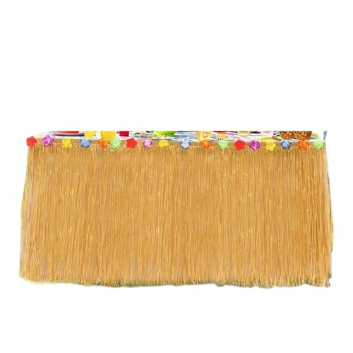 FJOADNVM Tischdecke Hochzeit Party Gras Tisch Rock HochzeitParty Dekoration Tisch Rock Themen Sommer Strand Geburtstag Hochzeit Decor(200x60cm) von FJOADNVM