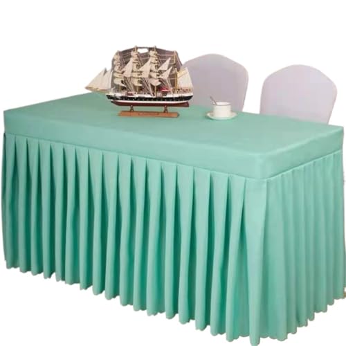 FJOADNVM Tischdecke Hochzeit Rechteckige Tischdecke aus Polyestergewebe, weiße Tischdecke for Küche, Esszimmer, Party, Hochzeit, Tischdekoration, Buffet(Green,180L 60W 75H cm) von FJOADNVM