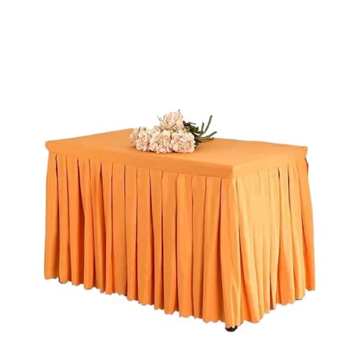 FJOADNVM Tischdecke Hochzeit Rechteckige Tischdecke aus Polyestergewebe, weiße Tischdecke for Küche, Esszimmer, Party, Hochzeit, Tischdekoration, Buffet(Orange,180L 40W 75H cm) von FJOADNVM
