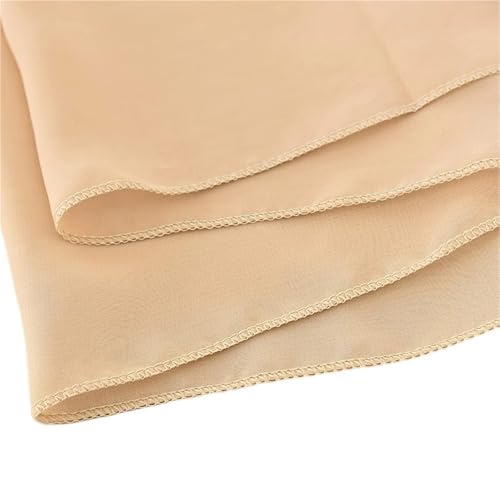 FJOADNVM Tischdecke Hochzeit Tischröcke Chiffon Halbtransparente Tischdecken for Hinterhof Hochzeiten Geburtstagsfeier Kuchen Abendessen Tischdekorationen(1PC Light Yellow,70X183cm) von FJOADNVM