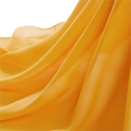 FJOADNVM Tischdecke Hochzeit Tischröcke Chiffon Halbtransparente Tischdecken for Hinterhof Hochzeiten Geburtstagsfeier Kuchen Abendessen Tischdekorationen(1PC Yellow,70X426cm) von FJOADNVM