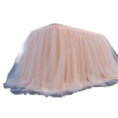 FJOADNVM Tischdecke Hochzeit Tüll-Tischrock, elastisches Netz, Tüll, Geschirr, Tischdecke for Feiertagsparty, Tischrock, Hochzeitsfeier, Dekoration, 100 x 75 cm(Orange) von FJOADNVM