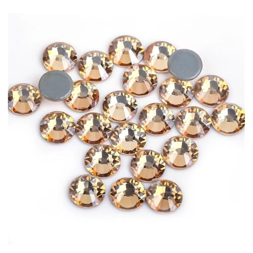 Hotfix Strasssteine 40 Farben for Aufbügeln von Strasssteinen/Hotfix-Kristall-Strasssteinen for Nähen und for Stoffbekleidung(Gold Peach,SS30-288pcs) von FJOADNVM