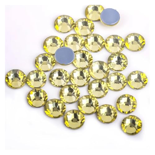 Hotfix Strasssteine 40 Farben for Aufbügeln von Strasssteinen/Hotfix-Kristall-Strasssteinen for Nähen und for Stoffbekleidung(Jonquil,SS30-288pcs) von FJOADNVM