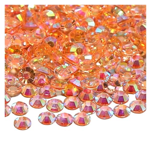 Hotfix Strasssteine 500–1000 Stück transparente AB-Strasssteine, nicht Hotfix-Harz, flache Rückseite, for DIY-Nagelkunst, Schmuck, Kleidungsstückdekorationen, for Aufkleben(Champagne,3mm 1000pcs) von FJOADNVM