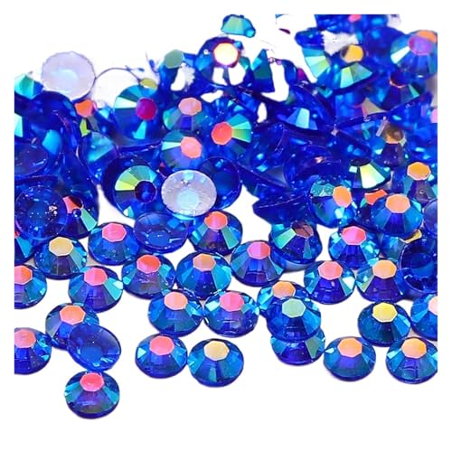 Hotfix Strasssteine 500–1000 Stück transparente AB-Strasssteine, nicht Hotfix-Harz, flache Rückseite, for DIY-Nagelkunst, Schmuck, Kleidungsstückdekorationen, for Aufkleben(Dark blue,2mm 1000pcs) von FJOADNVM