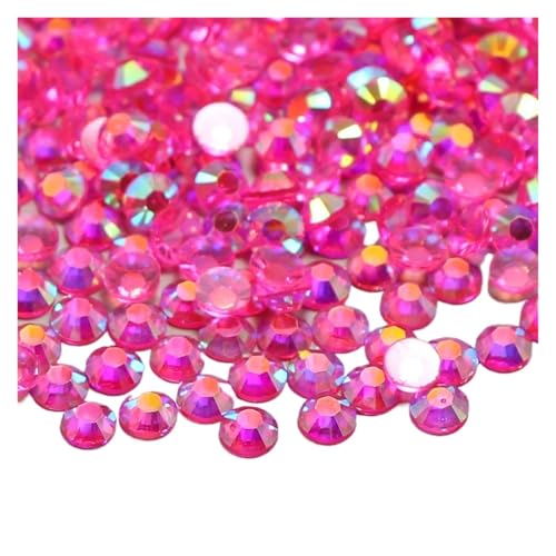Hotfix Strasssteine 500–1000 Stück transparente AB-Strasssteine, nicht Hotfix-Harz, flache Rückseite, for DIY-Nagelkunst, Schmuck, Kleidungsstückdekorationen, for Aufkleben(Light Rose,3mm 1000pcs) von FJOADNVM