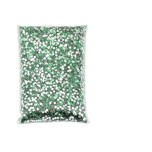 Hotfix Strasssteine Hotfix-Strasssteine, großes Paket, Harz, nicht, lose, flache Kristalle, Nagel, DIY, Glitzerstein(Grass green,PCS_4MM 5000 PCS) von FJOADNVM