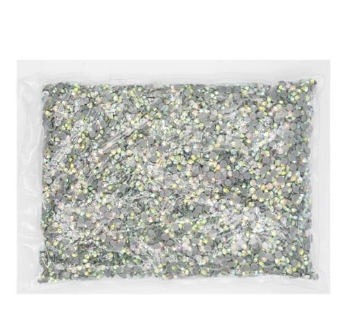 Hotfix Strasssteine Hotfix Strasssteine ​​Hotfix ​​Großpackung Crystal AB Glas Strass Aufbügeln(Glue Crystal AB,Ss5-14400pcs) von FJOADNVM