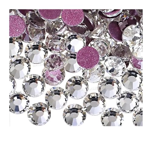 Hotfix Strasssteine Klar AB Nicht hot fix Strass flache rückseite kristalle glas stein strass glitters for 3d nagel bekleidungs ​​hochzeit(Clear-Rose Back,SS6 1440pcs) von FJOADNVM