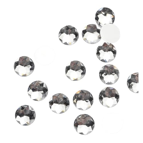 Hotfix Strasssteine Nicht Hotfix Bunte Runde Steine ​​Applique Flatback Strass for Bekleidungs ​​Zubehör Kleid(White,30mm 15pcs) von FJOADNVM