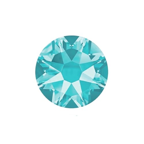 Hotfix Strasssteine Nicht Hotfix DIY Strass Kristall Stick Auf Nägel Flache Rückseite for Nagel Kunst Dekorationen(Aquamarine,SS10 1440Pcs) von FJOADNVM
