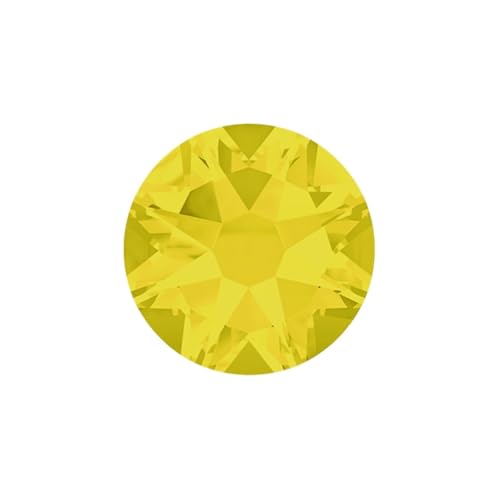 Hotfix Strasssteine Nicht Hotfix DIY Strass Kristall Stick Auf Nägel Flache Rückseite for Nagel Kunst Dekorationen(Citrine,SS16 1440Pcs) von FJOADNVM