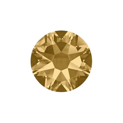 Hotfix Strasssteine Nicht Hotfix DIY Strass Kristall Stick Auf Nägel Flache Rückseite for Nagel Kunst Dekorationen(Light Colorado Topaz,SS16 1440Pcs) von FJOADNVM