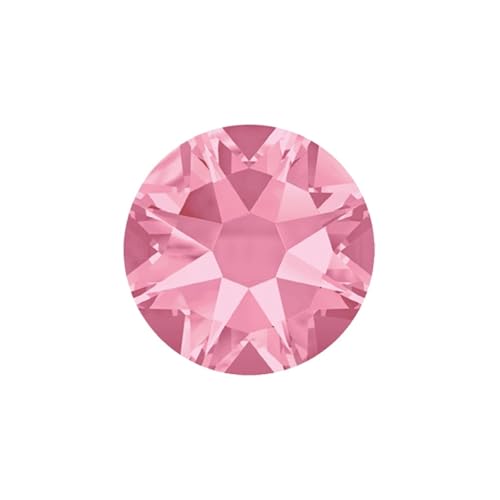 Hotfix Strasssteine Nicht Hotfix DIY Strass Kristall Stick Auf Nägel Flache Rückseite for Nagel Kunst Dekorationen(Light Rose,SS16 1440Pcs) von FJOADNVM