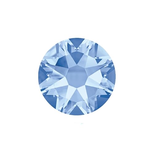 Hotfix Strasssteine Nicht Hotfix DIY Strass Kristall Stick Auf Nägel Flache Rückseite for Nagel Kunst Dekorationen(Light Sapphire,SS10 1440Pcs) von FJOADNVM