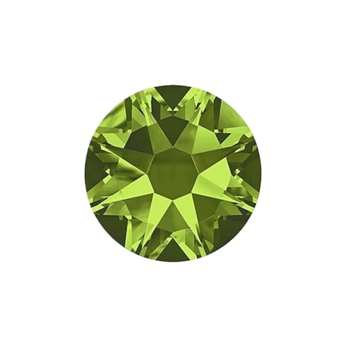 Hotfix Strasssteine Nicht Hotfix DIY Strass Kristall Stick Auf Nägel Flache Rückseite for Nagel Kunst Dekorationen(Olivine,SS10 1440Pcs) von FJOADNVM