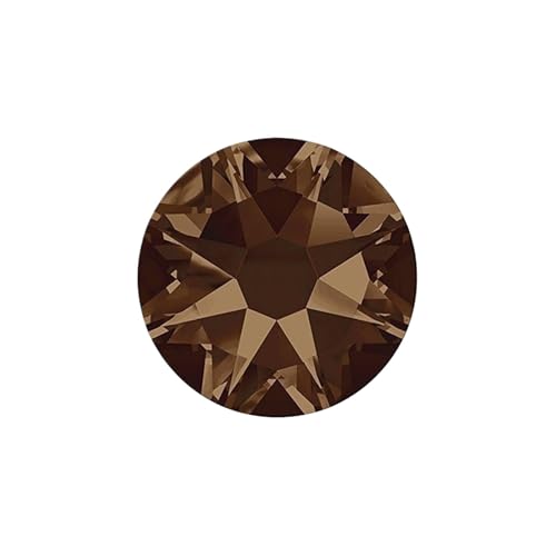 Hotfix Strasssteine Nicht Hotfix DIY Strass Kristall Stick Auf Nägel Flache Rückseite for Nagel Kunst Dekorationen(Smoked Topaz,SS10 1440Pcs) von FJOADNVM