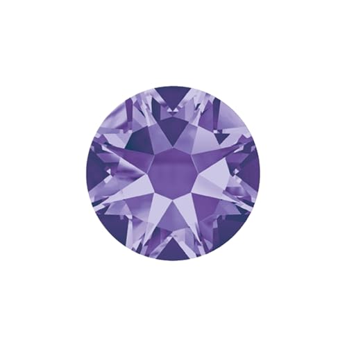 Hotfix Strasssteine Nicht Hotfix DIY Strass Kristall Stick Auf Nägel Flache Rückseite for Nagel Kunst Dekorationen(Tanzanite,SS10 1440Pcs) von FJOADNVM