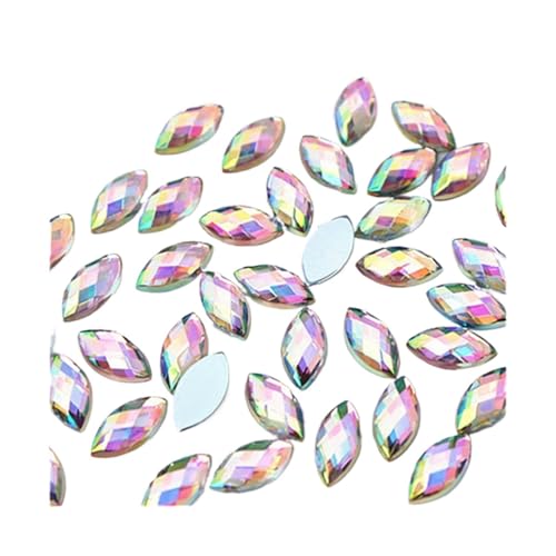 Hotfix Strasssteine Strasssteine ​​in mehreren Größen, Pferdeauge, Kristall, flache Rückseite, 3D, nicht HotFix, Nagelkunst-Dekoration for Hochzeitsbasteln(5x10mm 100pcs) von FJOADNVM