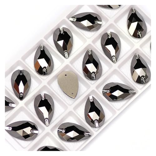 Hotfix Strasssteine Tropfenförmige Strasssteine zum Aufnähen, Glaskristallsteine, for Nähen, Sticken, Kleidungszubehör, Steine für DIY-Dekoration von Hochzeitskleidern(Jet Hematite,13x22mm 36Pcs) Hotfix Strasssteine Tropfenförmige Strasssteine zum Aufnähen, Glaskristallsteine, for Nähen, Sticken, Kleidungszubehör, Steine für DIY-Dekoration von Hochzeitskleidern(Jet Hematite,13x22mm 36Pcs) von FJOADNVM