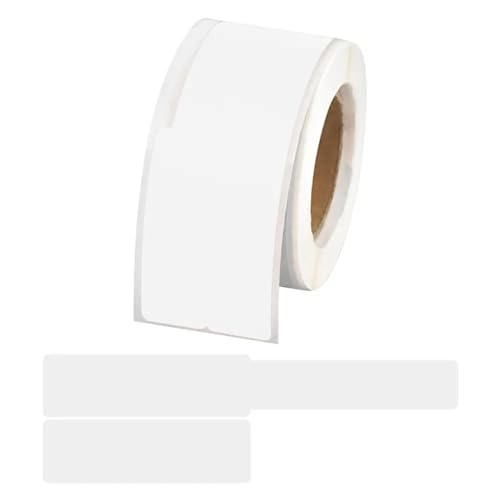 Kabel Beschriftung 100 Stück 25 x 38 + 40 mm selbstklebende Kabeletiketten, wasserdichte Kabelmarkierung, Kabelanhänger, Laserdruckeraufkleber, Verdrahtungsetiketten-Organizer(White) von FJOADNVM