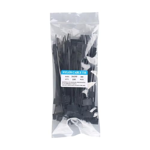 Kabel Beschriftung 100 Stück bunte Kabelbinder aus Nylon, Kunststoff-Etiketten, Umreifungsband, einfache Markierung von Etiketten, selbstsichernde Kabelbinder, Maschendraht-Markierungswerkzeuge(Black) Kabel Beschriftung 100 Stück bunte Kabelbinder aus Nylon, Kunststoff-Etiketten, Umreifungsband, einfache Markierung von Etiketten, selbstsichernde Kabelbinder, Maschendraht-Markierungswerkzeuge(Black) von FJOADNVM