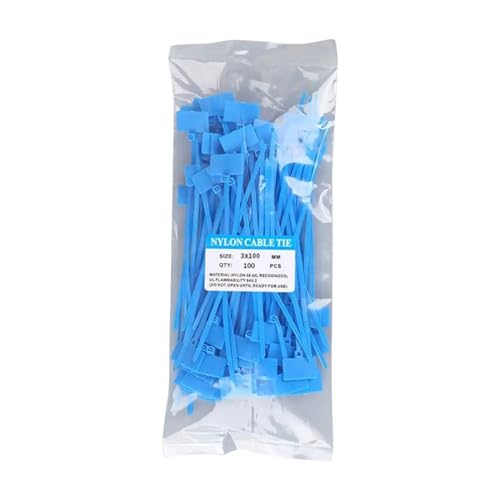 Kabel Beschriftung 100 Stück bunte Kabelbinder aus Nylon, Kunststoff-Etiketten, Umreifungsband, einfache Markierung von Etiketten, selbstsichernde Kabelbinder, Maschendraht-Markierungswerkzeuge(Blue) Kabel Beschriftung 100 Stück bunte Kabelbinder aus Nylon, Kunststoff-Etiketten, Umreifungsband, einfache Markierung von Etiketten, selbstsichernde Kabelbinder, Maschendraht-Markierungswerkzeuge(Blue) von FJOADNVM