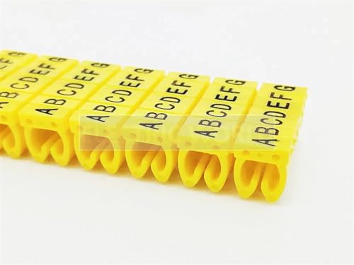Kabel Beschriftung Kabelmarkierung, Drahtetikett EC-0, EC-1, 1000 Stück, Markierungsnummern 0 bis 9, Kabelmanagement, farbige Drahtisolierung, PVC-Drahtorganisator-Hülsen(M-0-390pcs-A-Z) von FJOADNVM