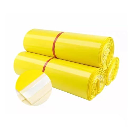 Versandtaschen Kleidung 10 Stück/Packung leuchtend gelbe Kuriertasche, 12 Drähte, dicke Poly-Mailer, Kleinunternehmensbedarf, Kleidungsverpackung, Express-Umschläge(17x30cm) von FJOADNVM
